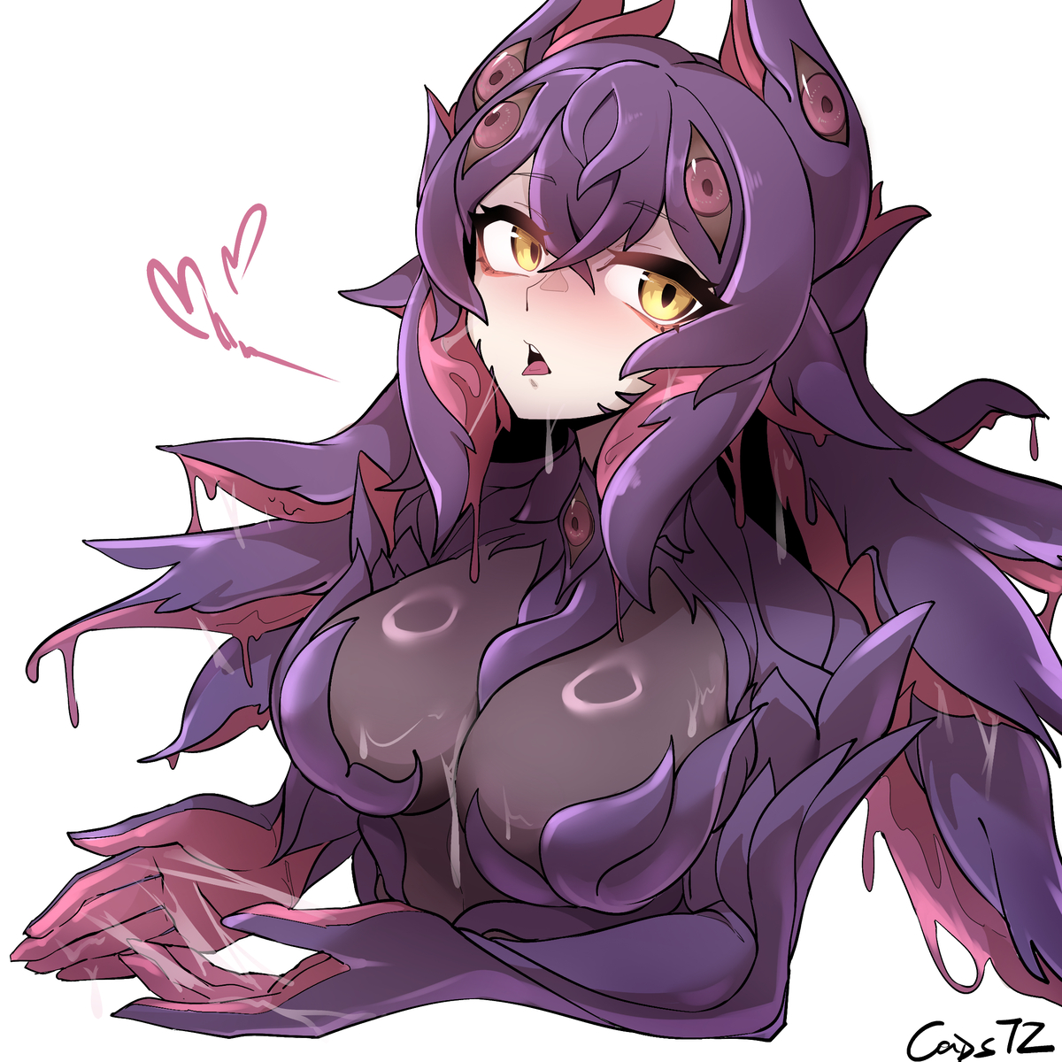 This is a pixiv picture whose title is 魔物娘.