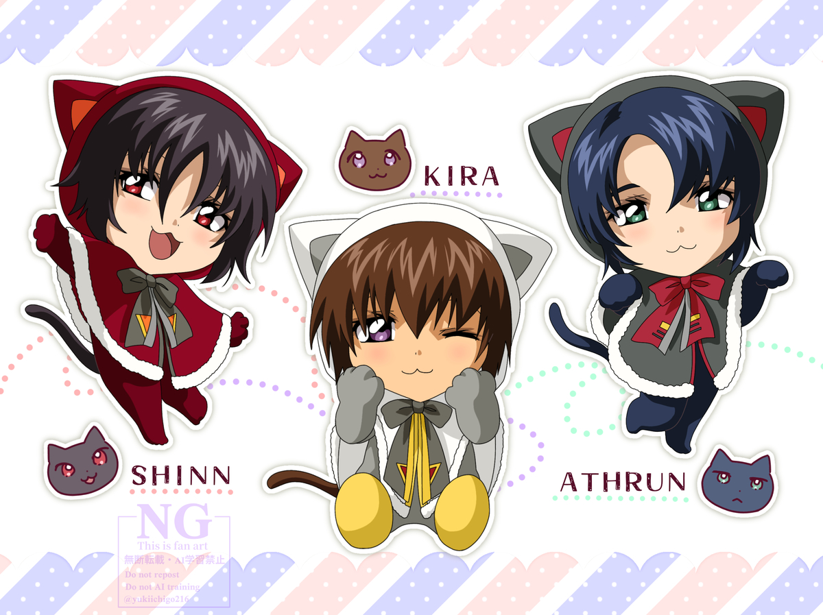 This is a pixiv picture whose title is 猫の日まとめ.