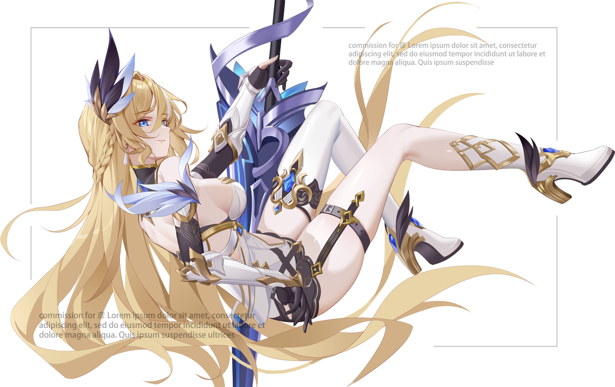 This is a pixiv picture whose title is 幽兰呆鹅～骑马形态.