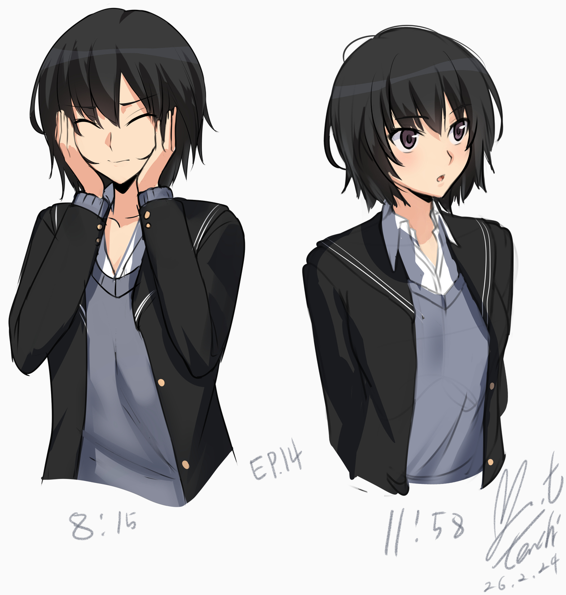 This is a pixiv picture whose title is 練習.