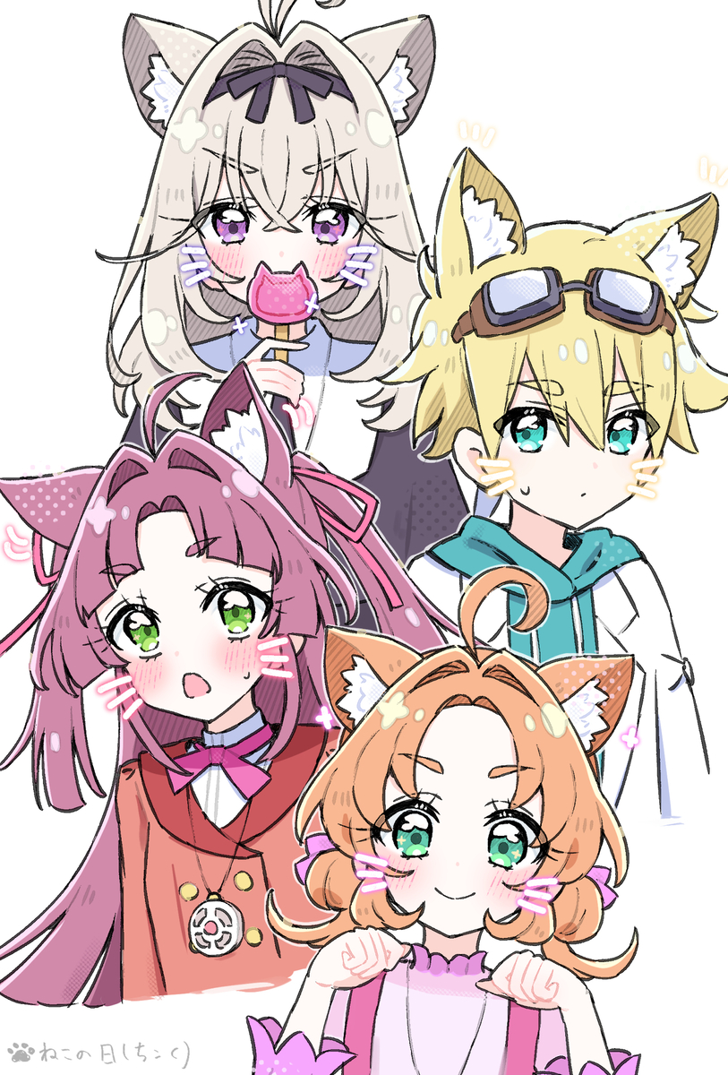 This is a pixiv picture whose title is 猫の日（たんプリ）.
