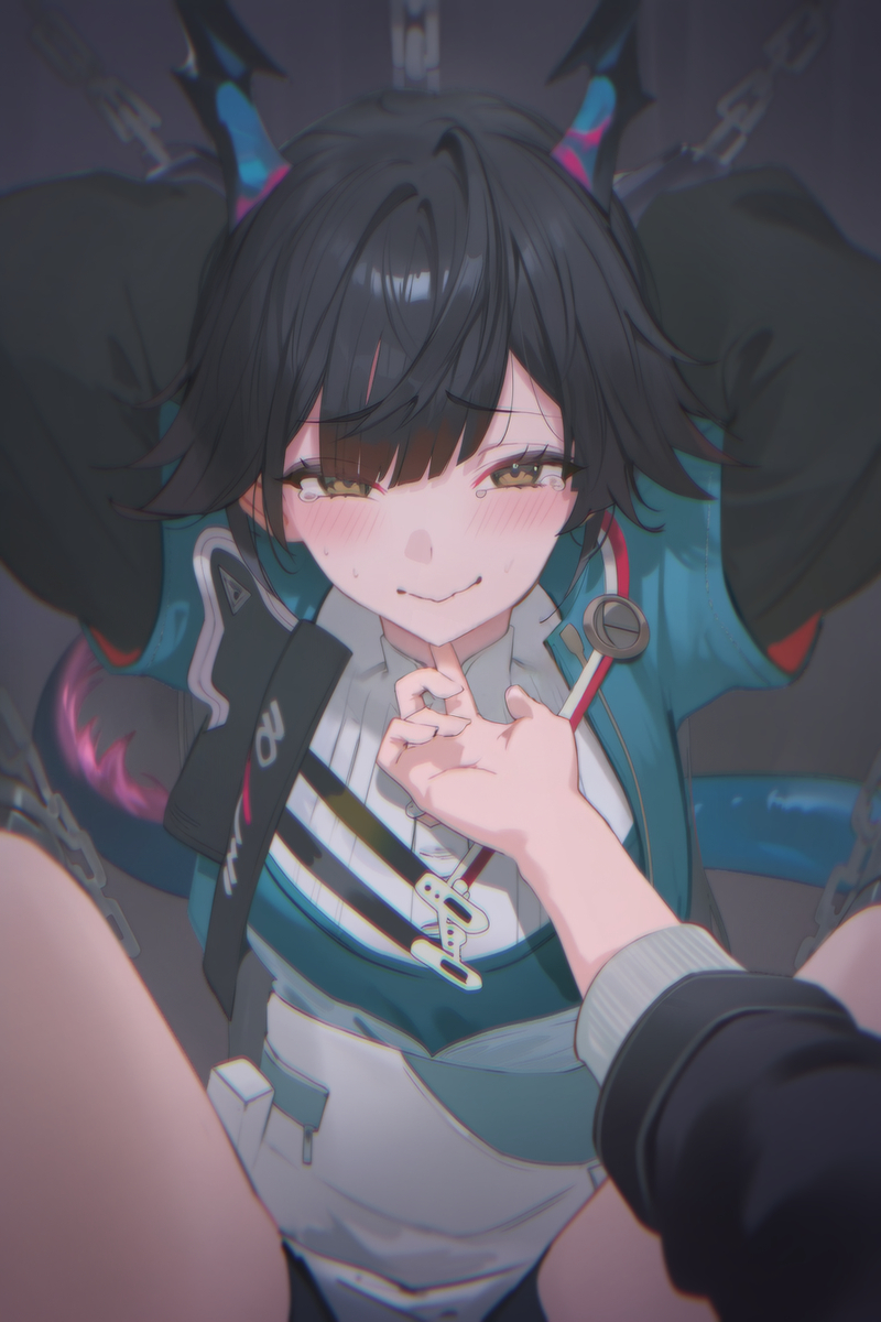 This is a pixiv picture whose title is 「笑わなかったら勝ちね。」.