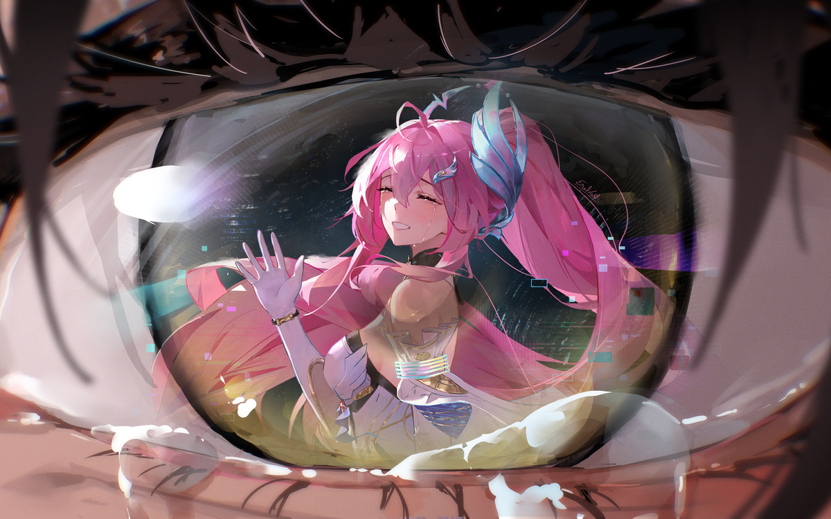 This is a pixiv picture whose title is Aemeath "Don't be sad".