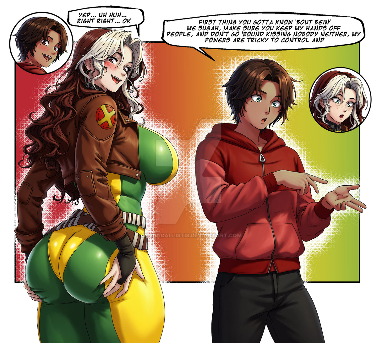 This is a pixiv picture whose title is Marvel Rivals - Rogue Bodyswap.