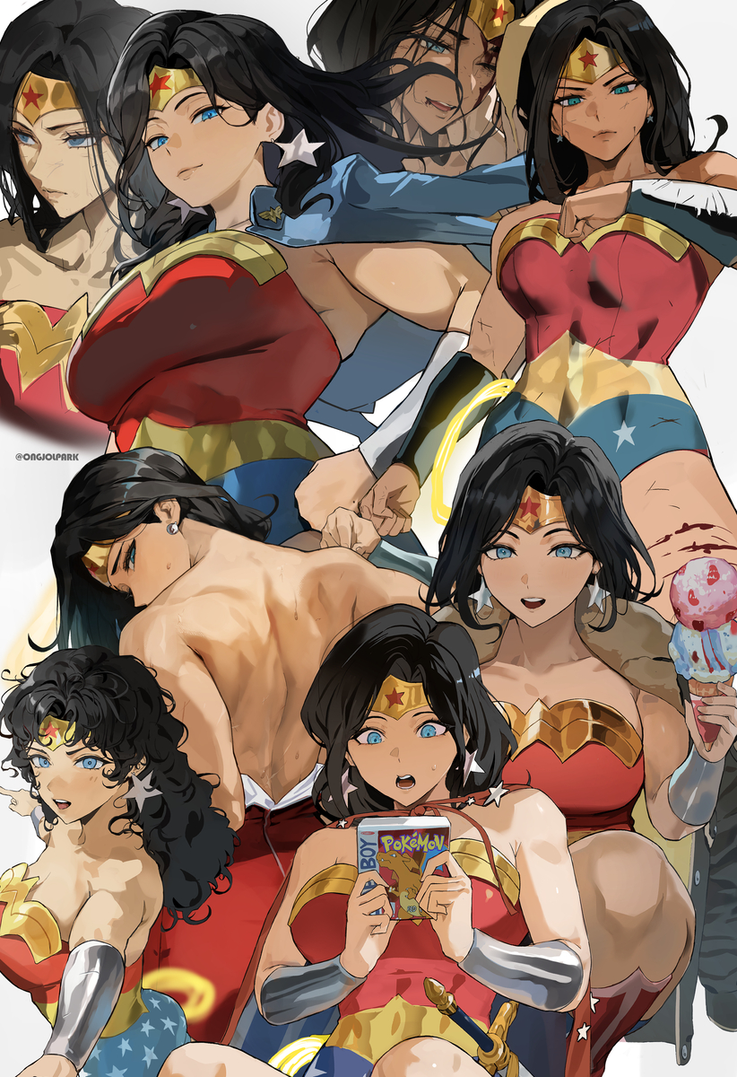 This is a pixiv picture whose title is wonder woman mashup.