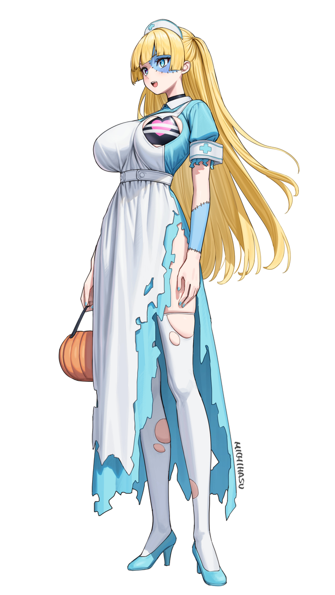 This is a pixiv picture whose title is ゾンビナース.