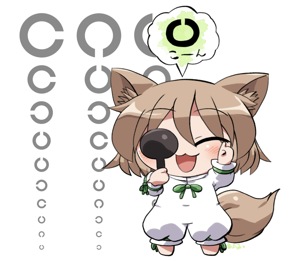 This is a pixiv picture whose title is つかさちゃんと視力検査.