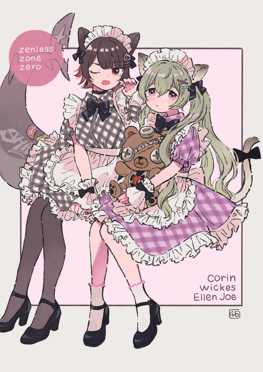 This is a pixiv picture whose title is 【ゼンゼロ】にゃんエレンカリンちゃん.