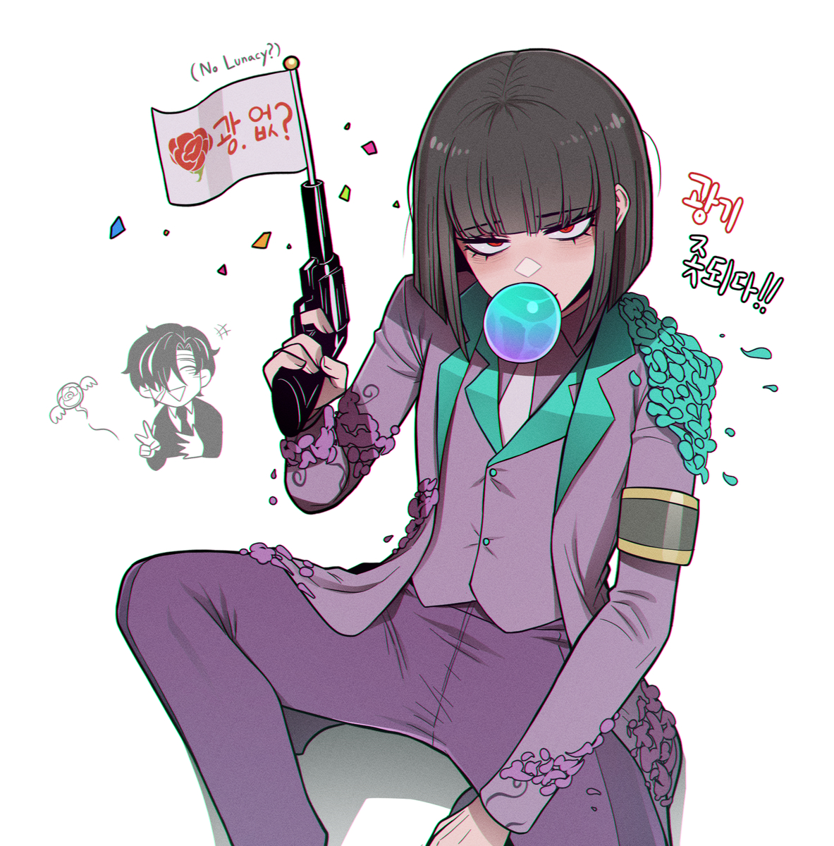 This is a pixiv picture whose title is 광기대학살.