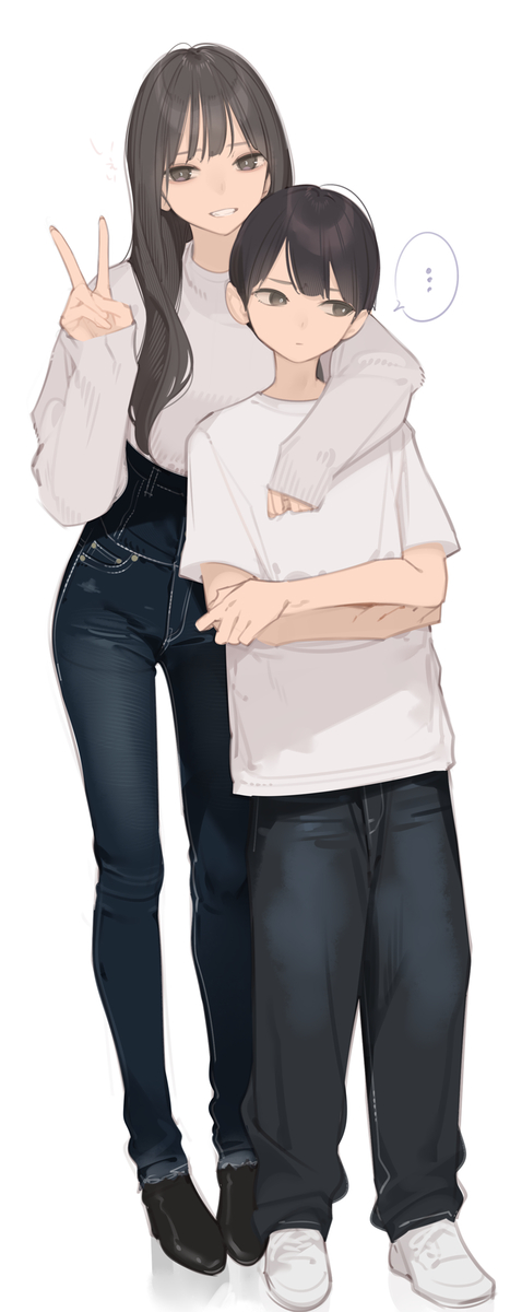 This is a pixiv picture whose title is なかよし従姉弟.