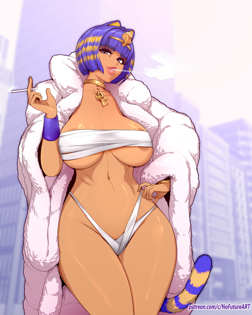 This is a pixiv picture whose title is furcoat Ankha.