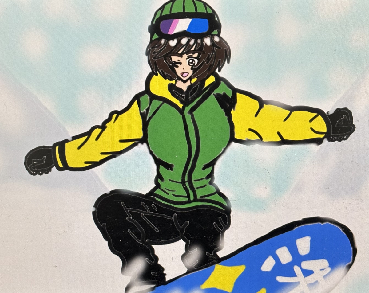 This is a pixiv picture whose title is ブレイブスノーボーダー・優花里さん❤️🏂.