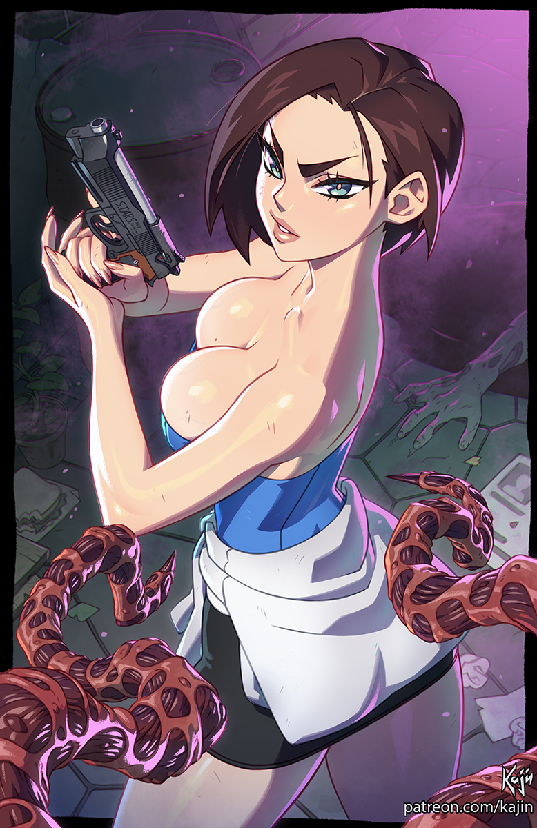 This is a pixiv picture whose title is Jill Valentine 🥪.