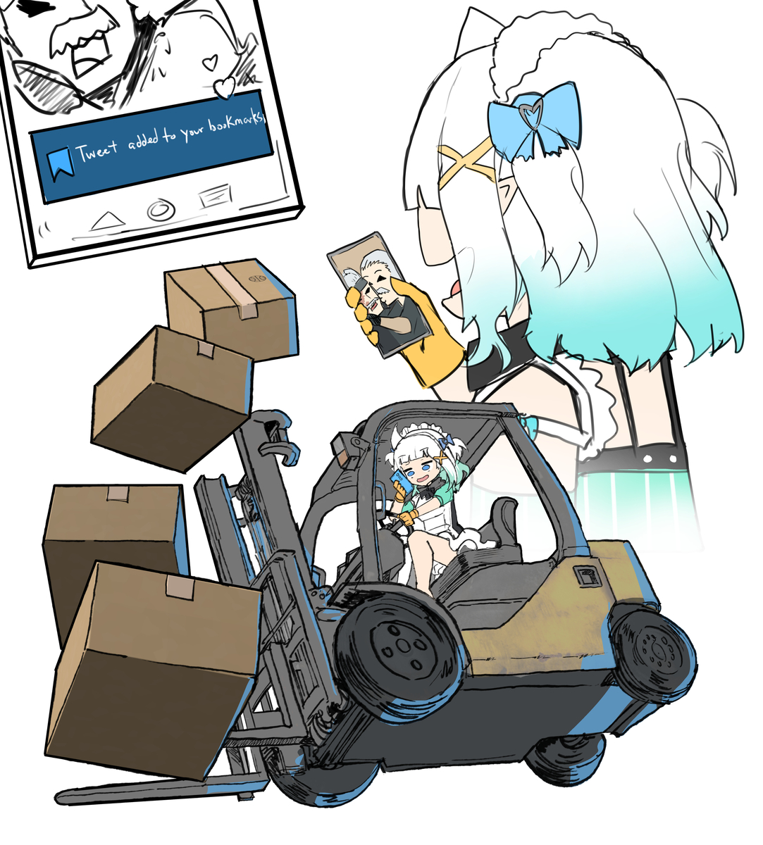 This is a pixiv picture whose title is "NSFW".