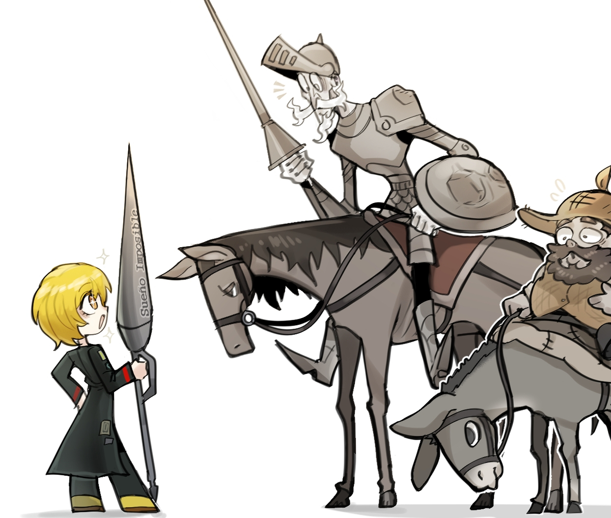 This is a pixiv picture whose title is Don Quixote & Don Quixote.