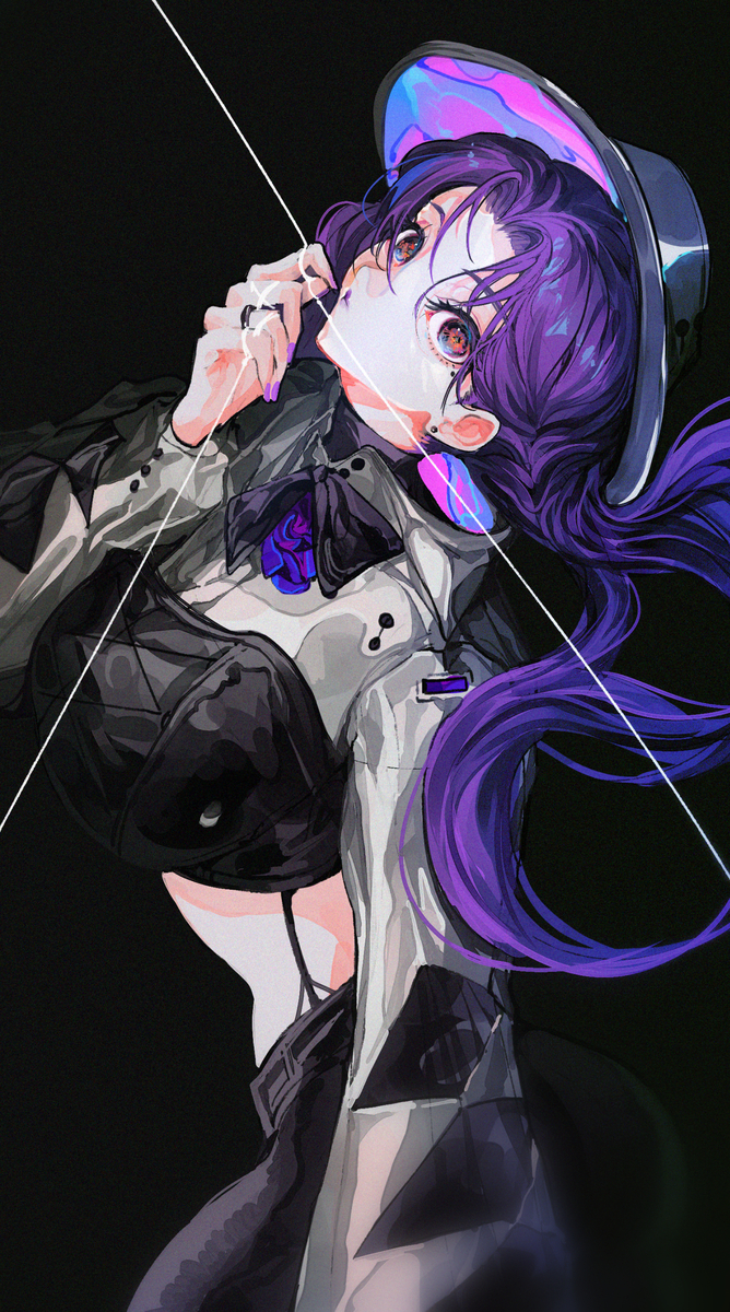 This is a pixiv picture whose title is 💜「罠をかける」💜.