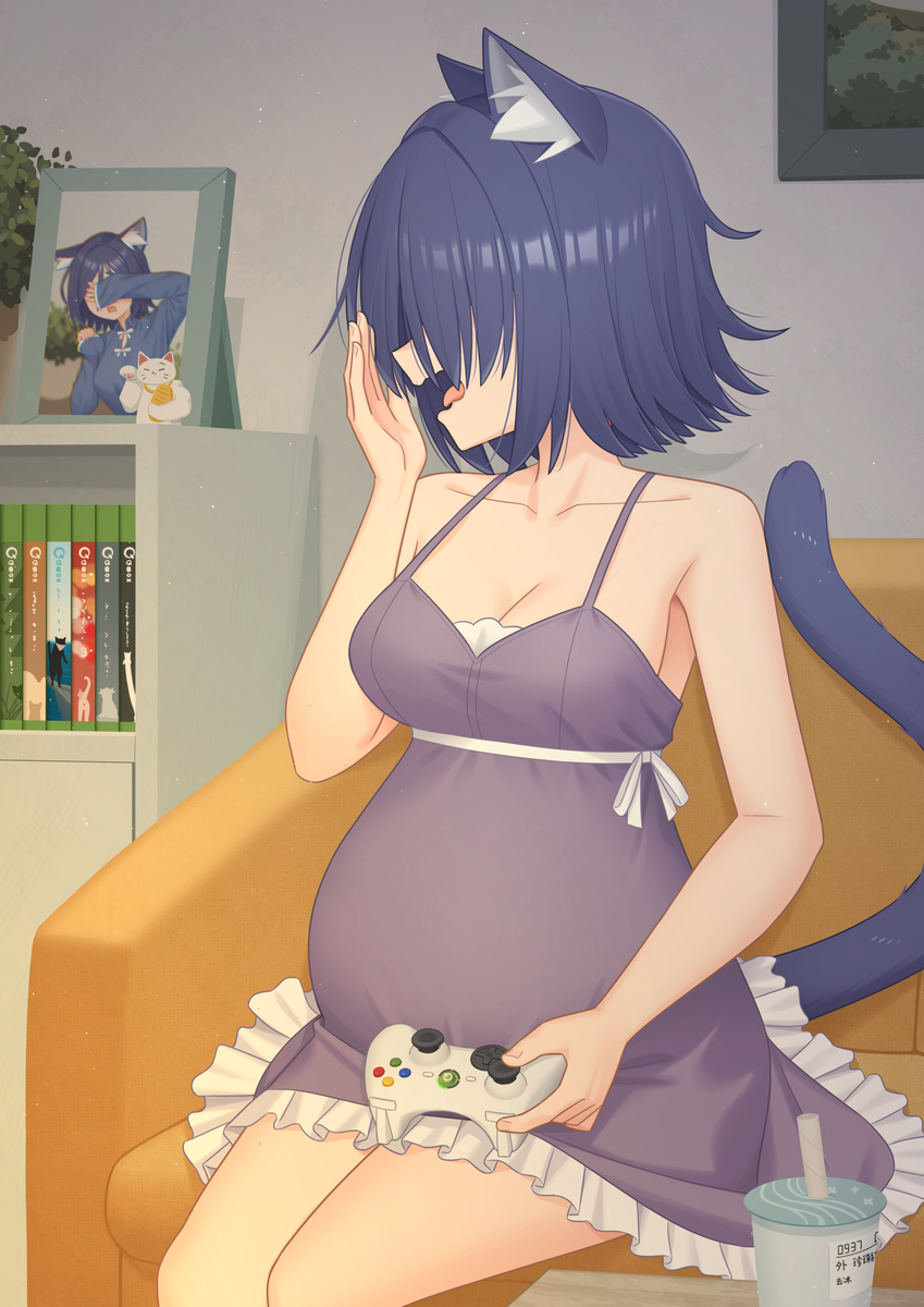 This is a pixiv picture whose title is 哈欠.