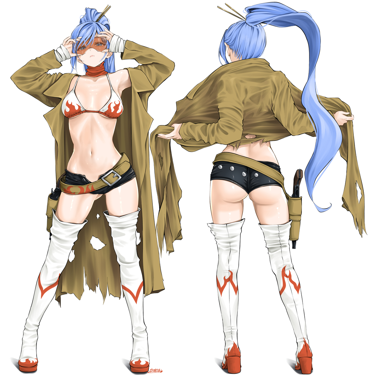 This is a pixiv picture whose title is Bounty Hunter Yoko cosplay.