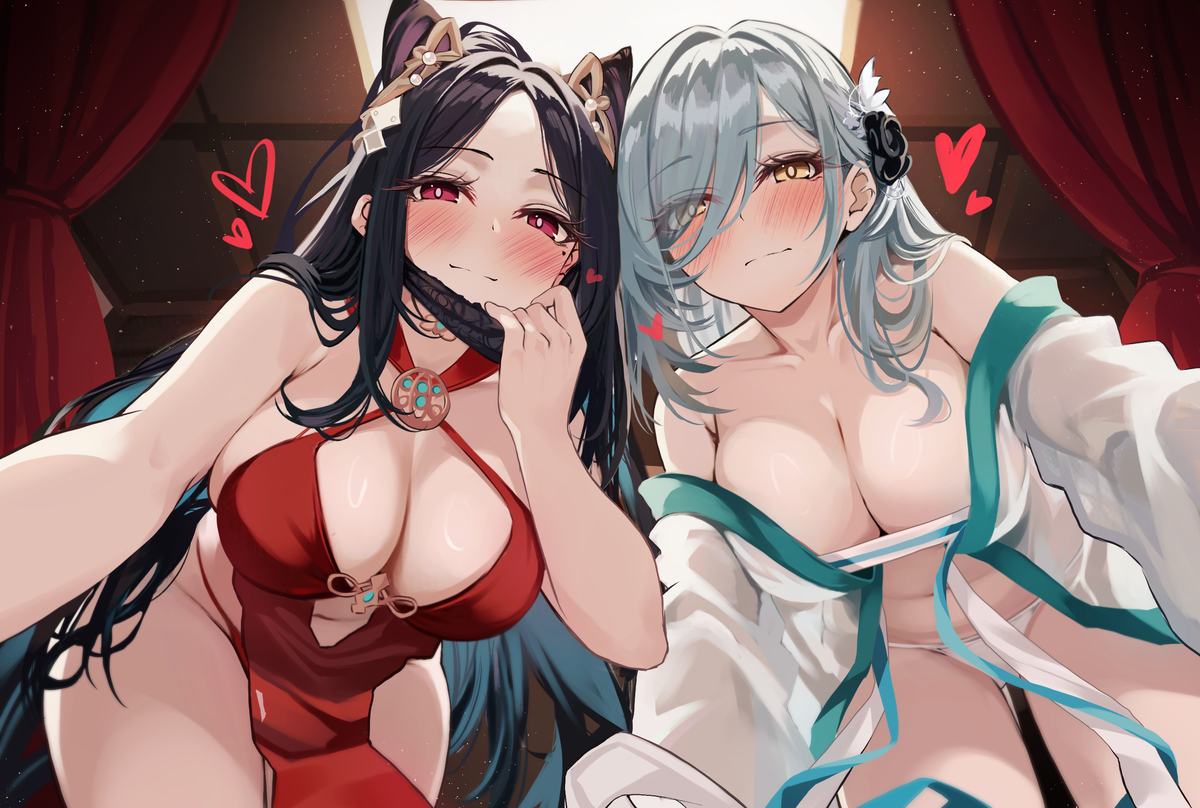 This is a pixiv picture whose title is New years night attack.