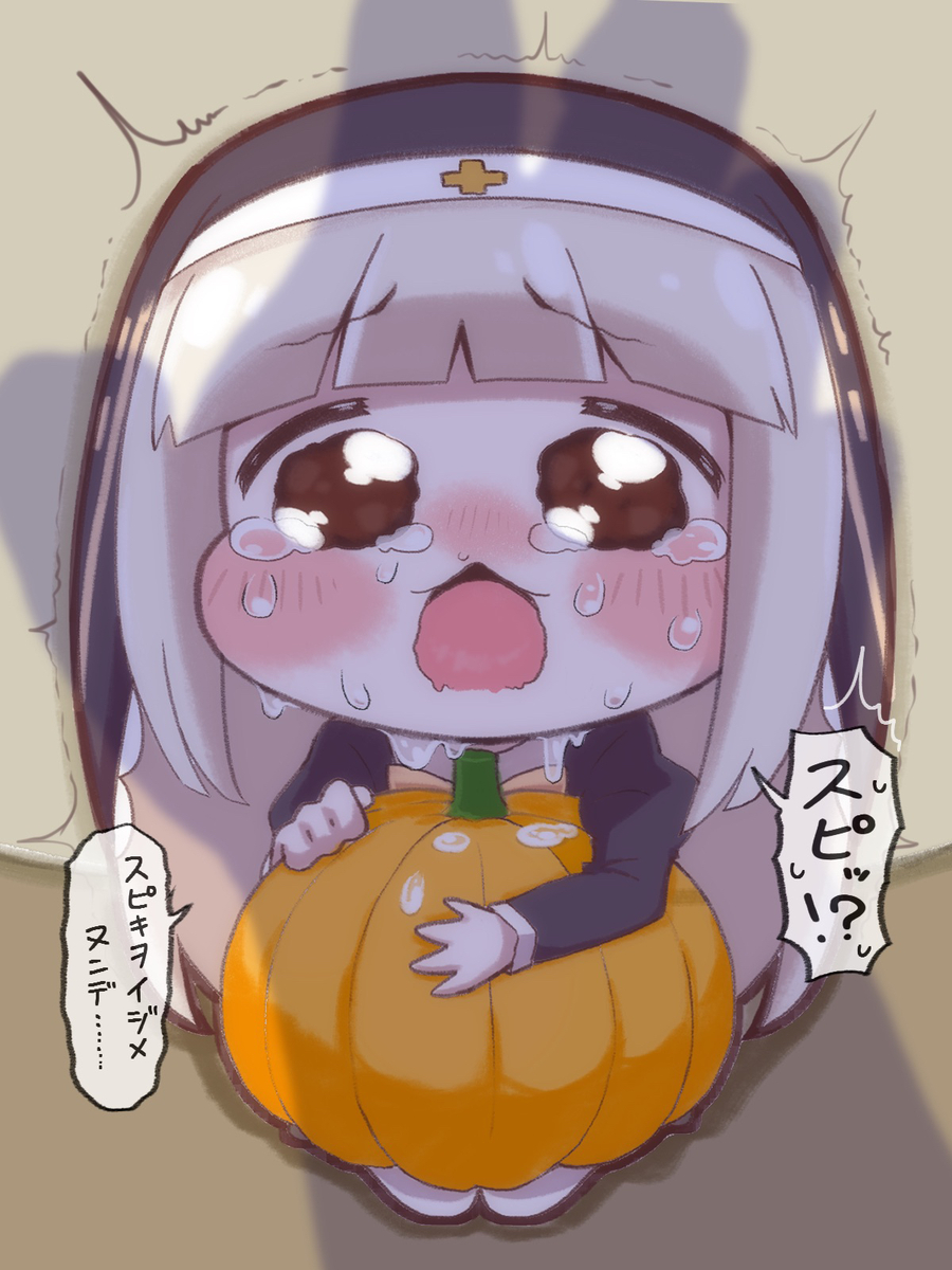 This is a pixiv picture whose title is ｽﾋﾟｷの頭を撫でたかっただけ.