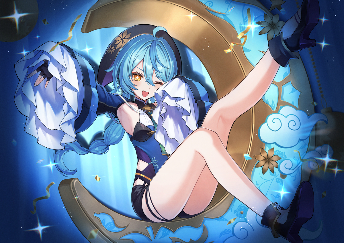 This is a pixiv picture whose title is 🌙✨.