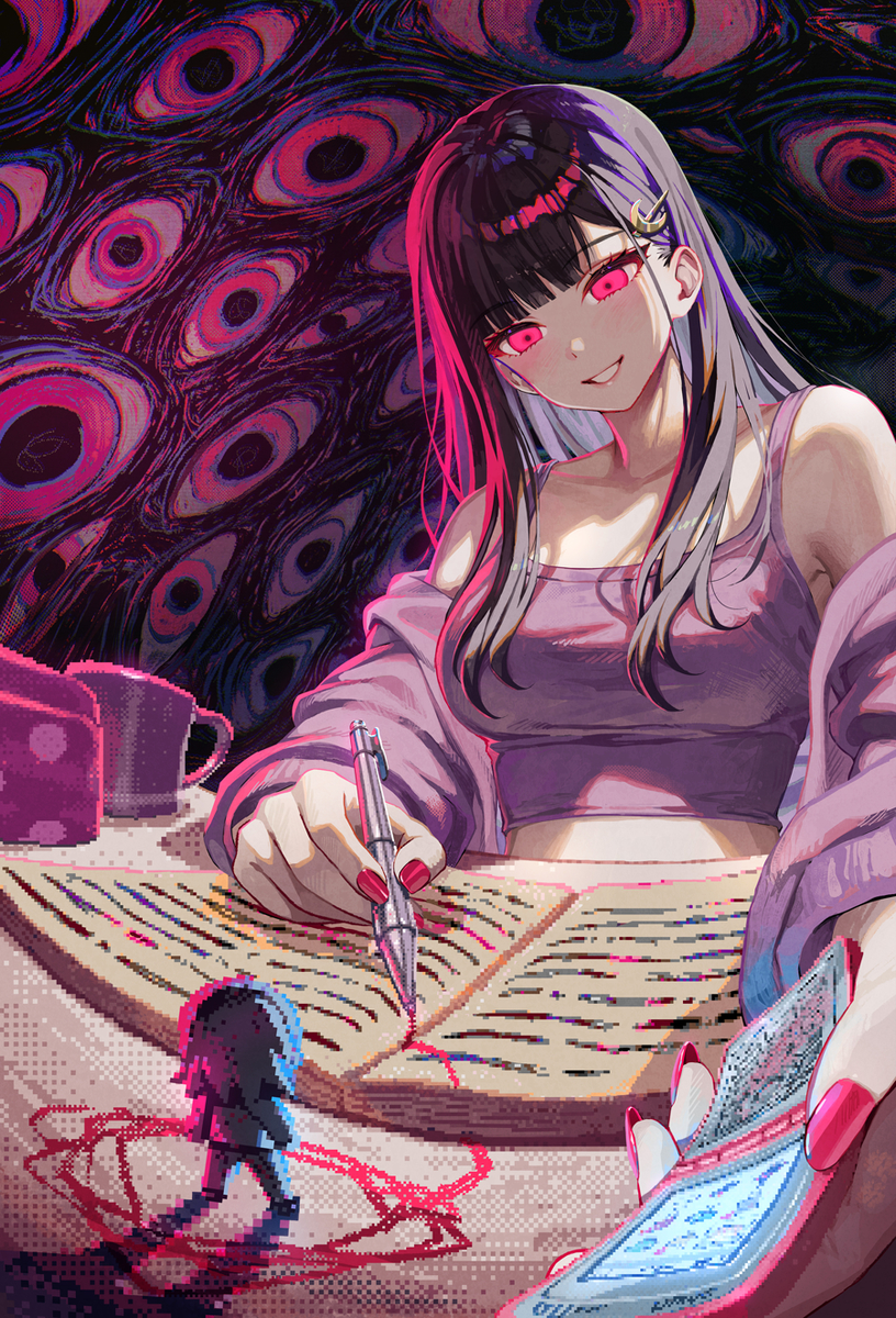 This is a pixiv picture whose title is SAEKO: Giantess Dating Sim.