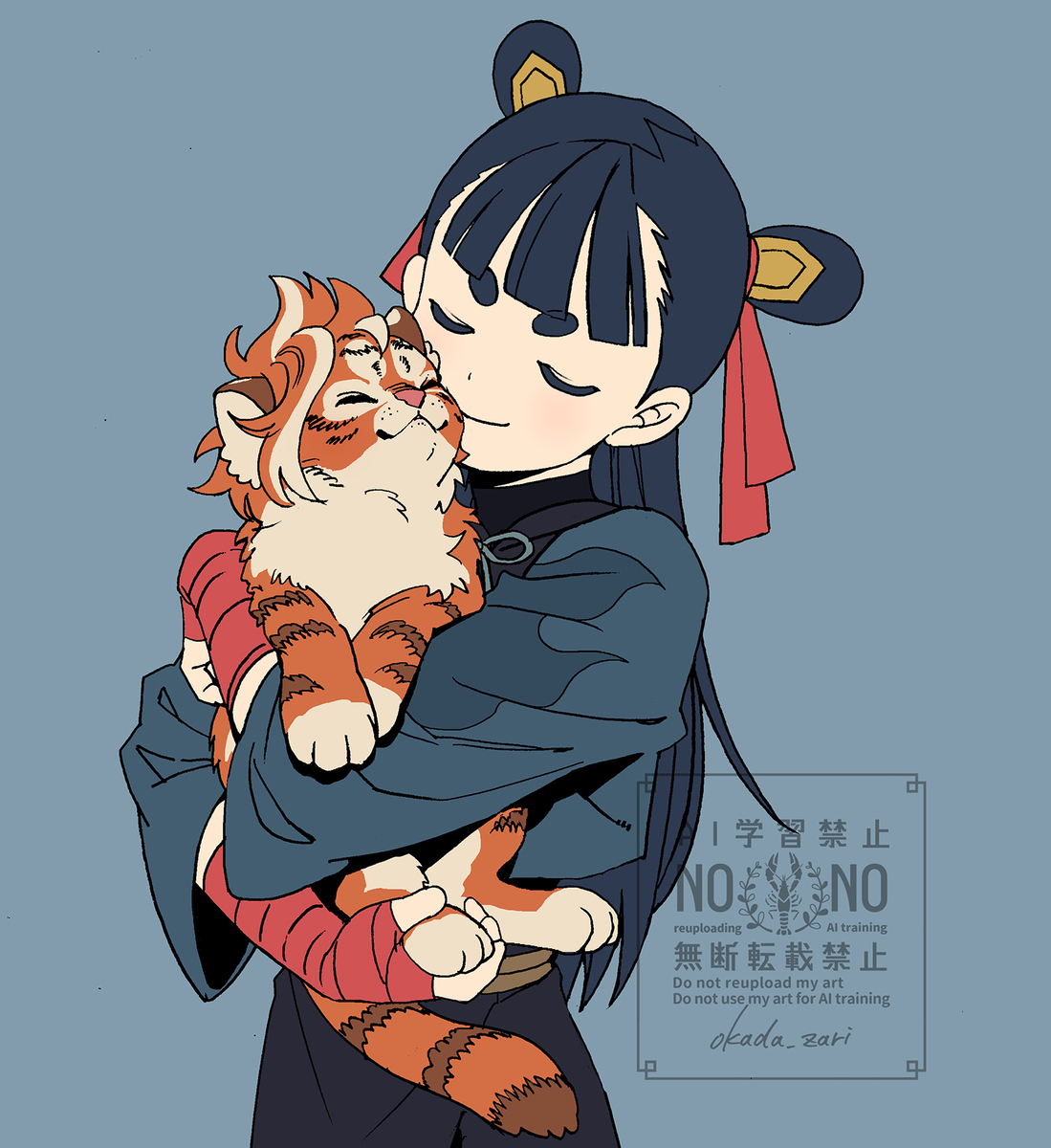 This is a pixiv picture whose title is 哪吒さまと池年.