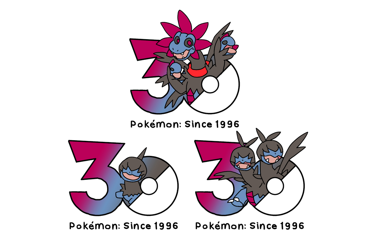 This is a pixiv picture whose title is モズクとポケモン30周年‼︎.