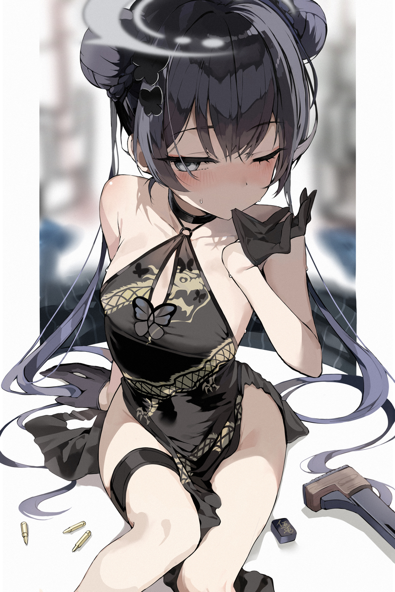 This is a pixiv picture whose title is 🩶💦.