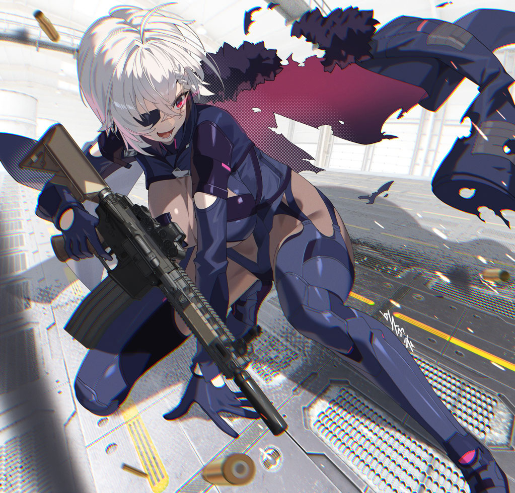 This is a pixiv picture whose title is 『The Frontline』.