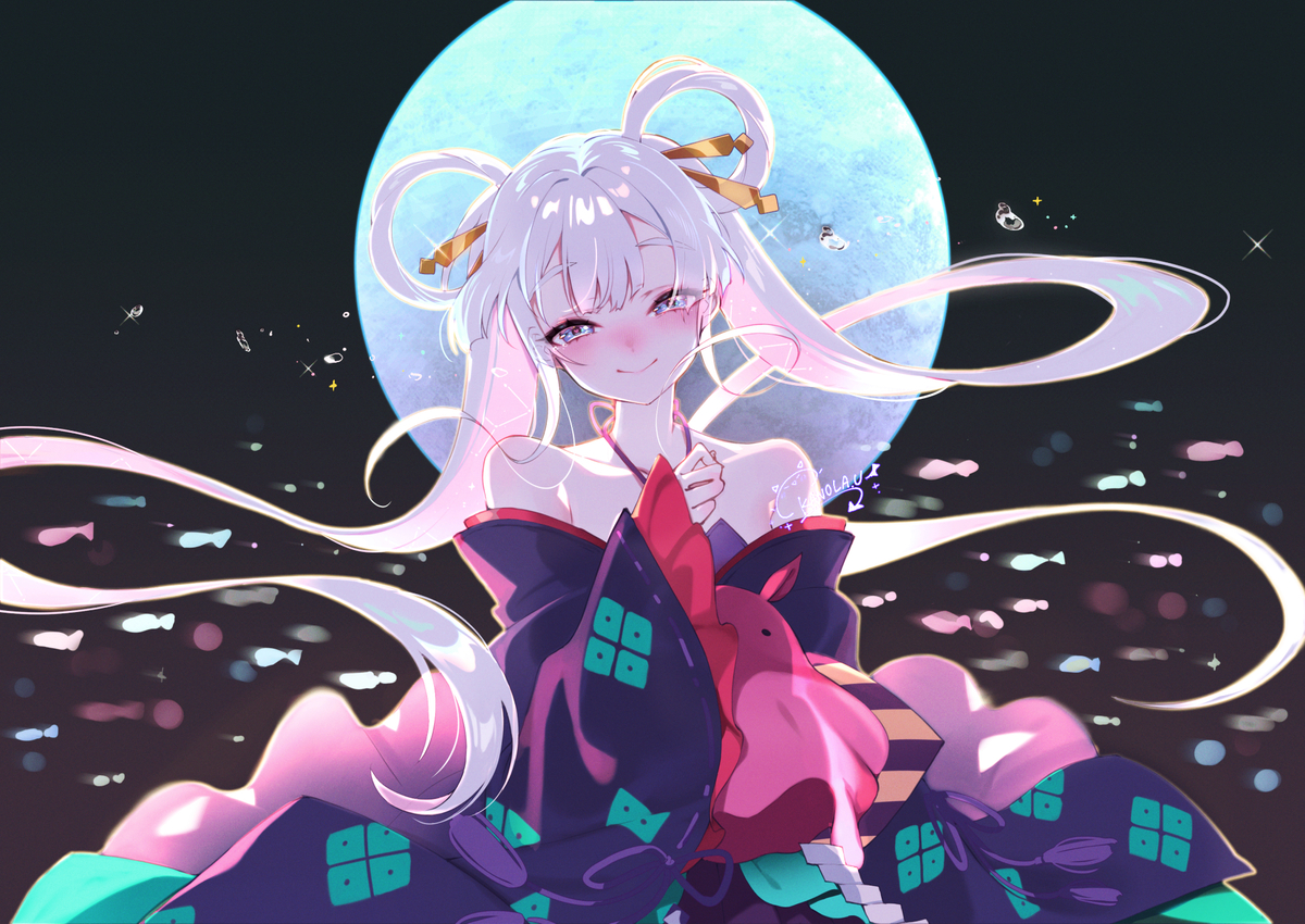 This is a pixiv picture whose title is 「めちゃくちゃ笑ってるのに涙止まんない」.