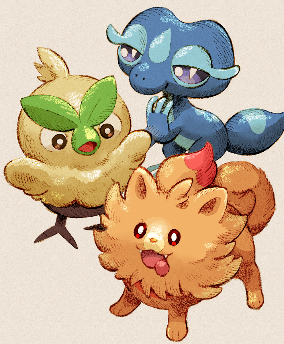 This is a pixiv picture whose title is 新御三家.