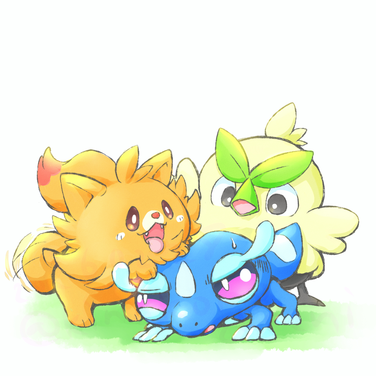 This is a pixiv picture whose title is ポケモン風波.