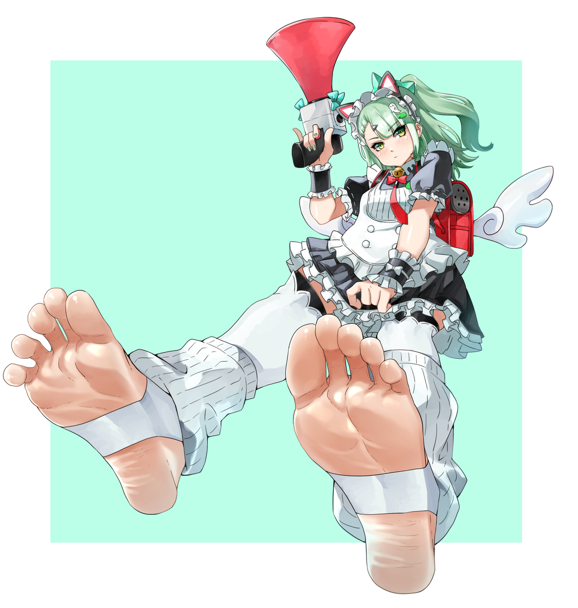 This is a pixiv picture whose title is メイド千夏.