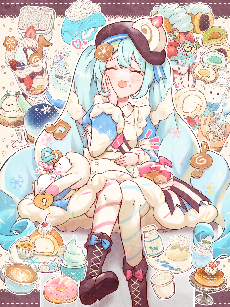 This is a pixiv picture whose title is 雪ミク2026ちゃん.