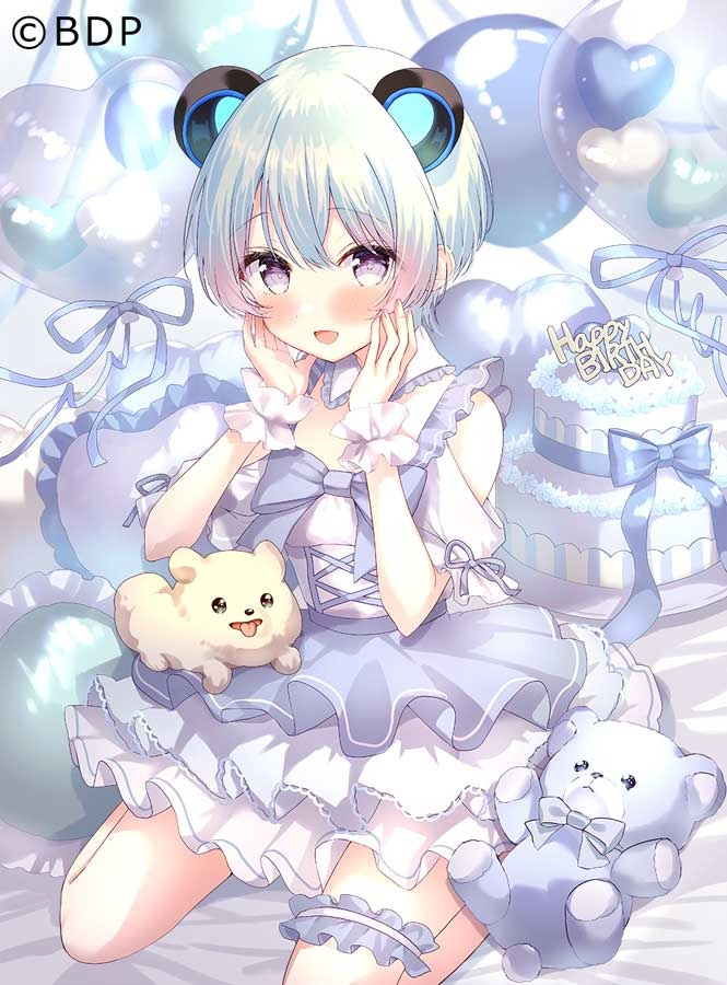 This is a pixiv picture whose title is お知らせ🌸峰月律さんのイラストを描かせていただきました！.