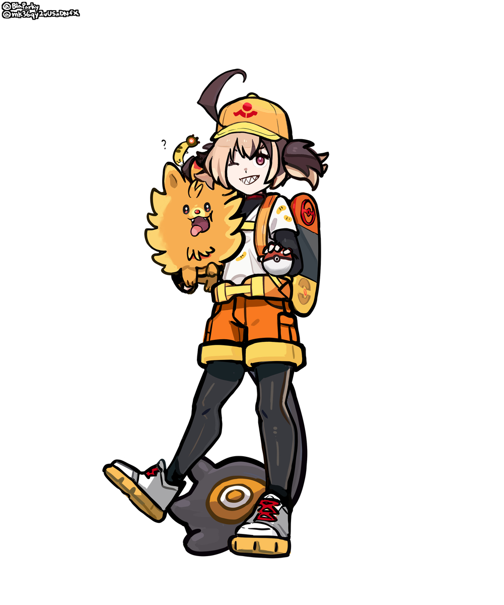 This is a pixiv picture whose title is Trainer Gigi With Pombon.