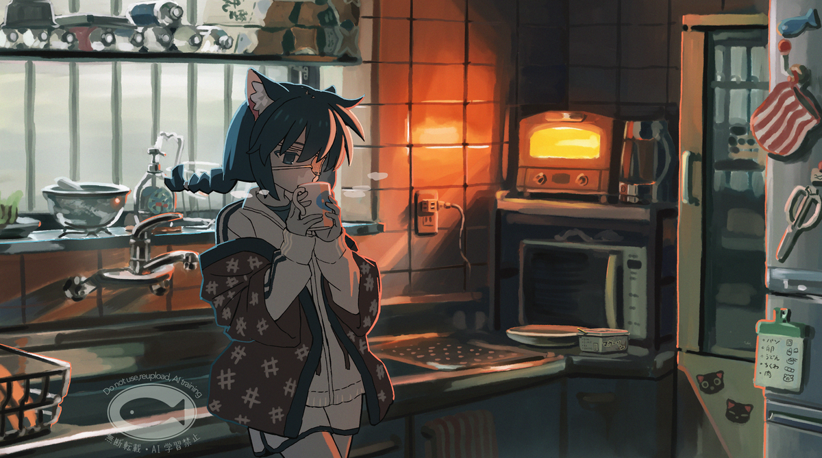 This is a pixiv picture whose title is 『まつ』.