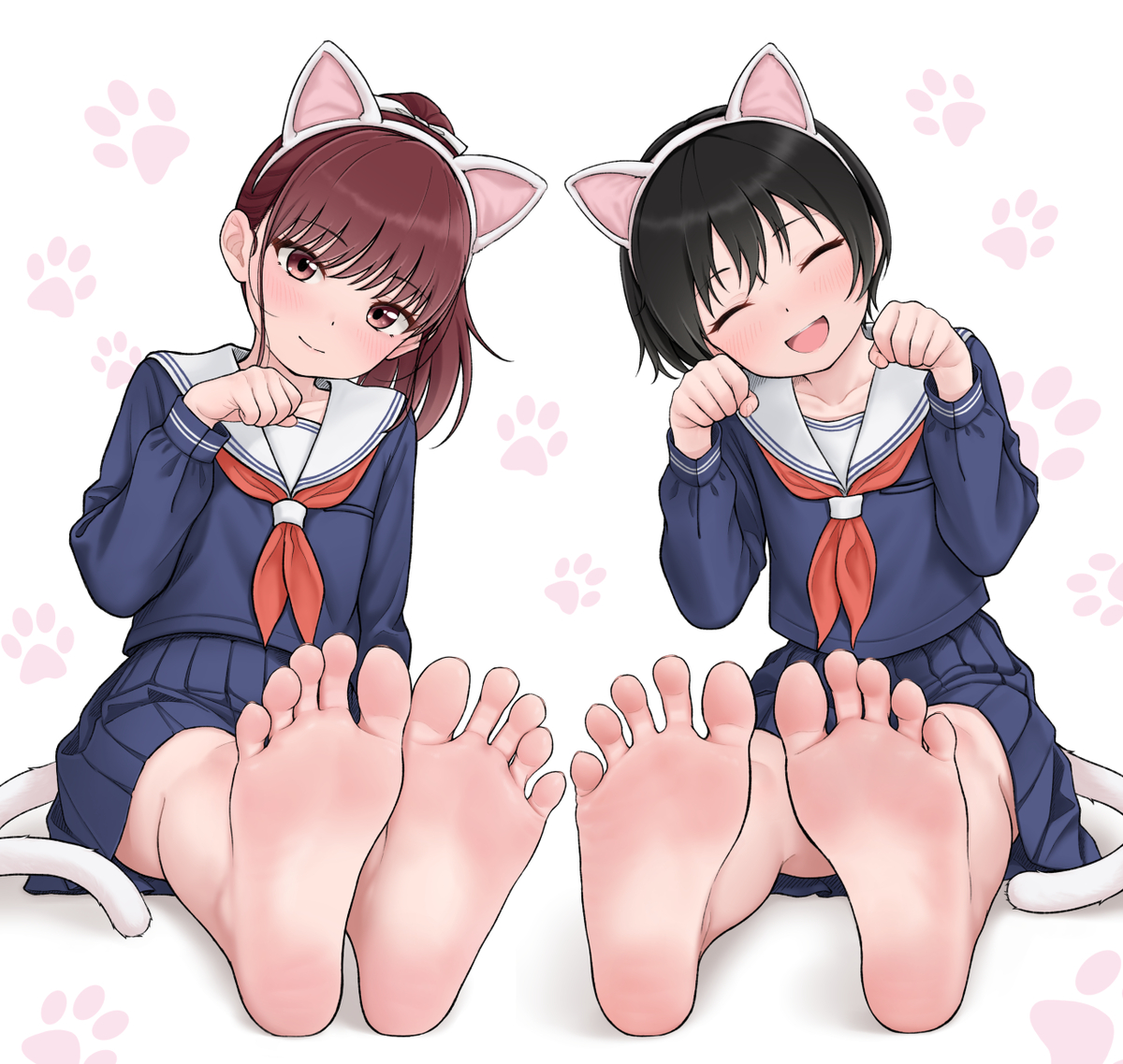 This is a pixiv picture whose title is ネコミミ〇C.