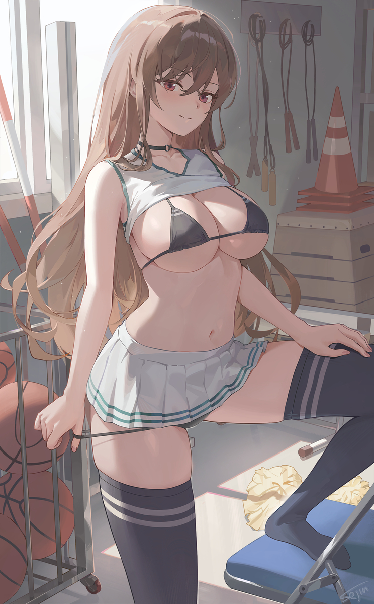 This is a pixiv picture whose title is 体育倉庫.