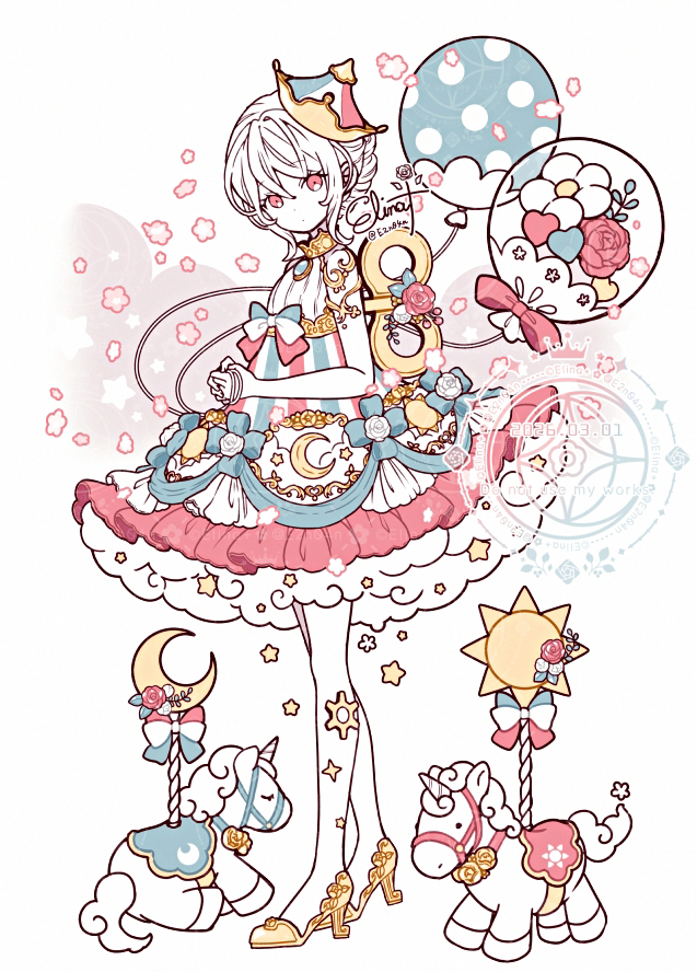 This is a pixiv picture whose title is 夢雲メリーゴーランド.