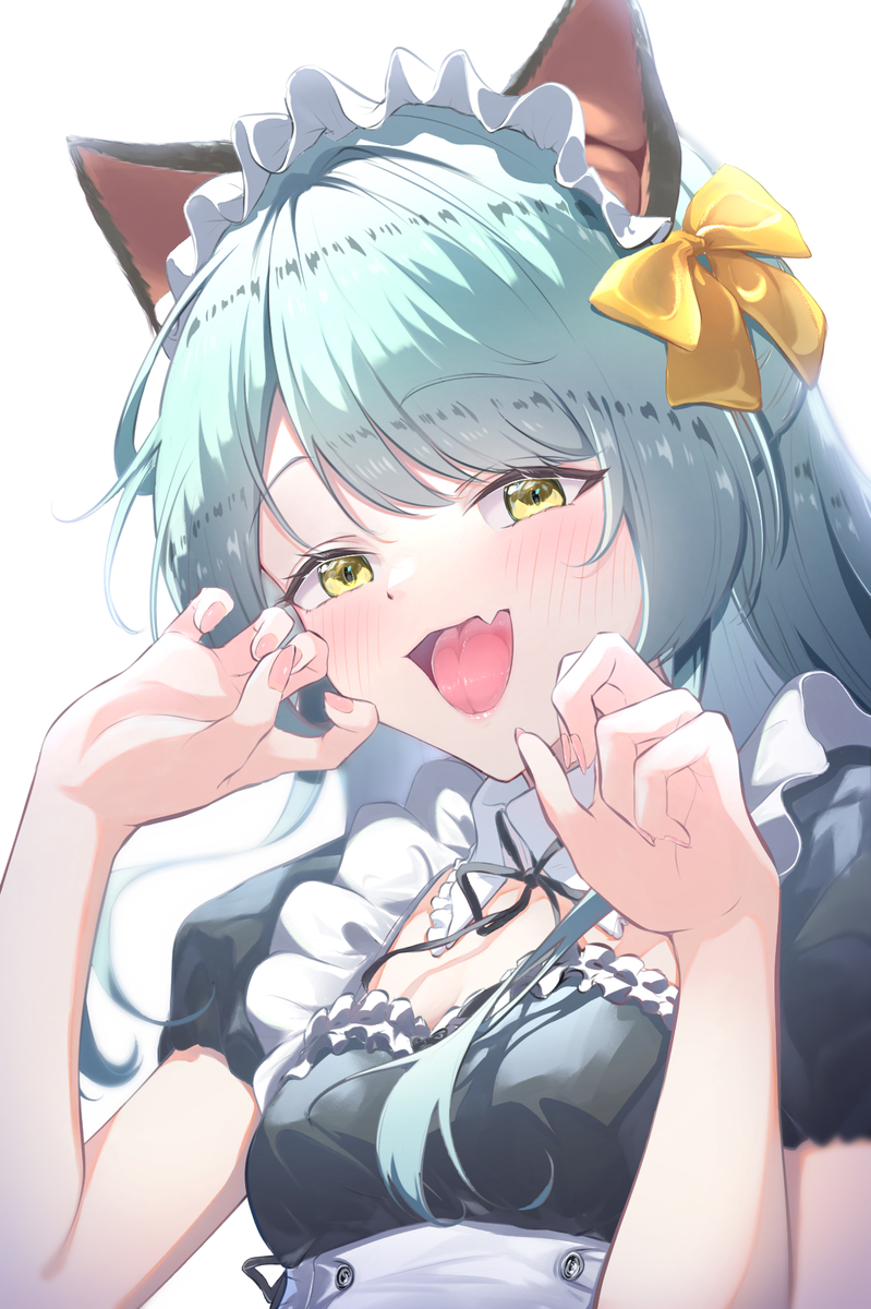 This is a pixiv picture whose title is 猫は好きかにゃあ？.