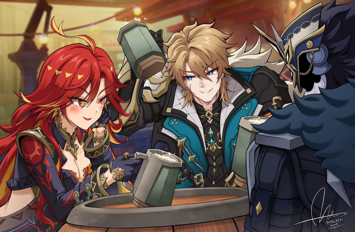 This is a pixiv picture whose title is マーヴィカ & ファルカ & カピターノ.