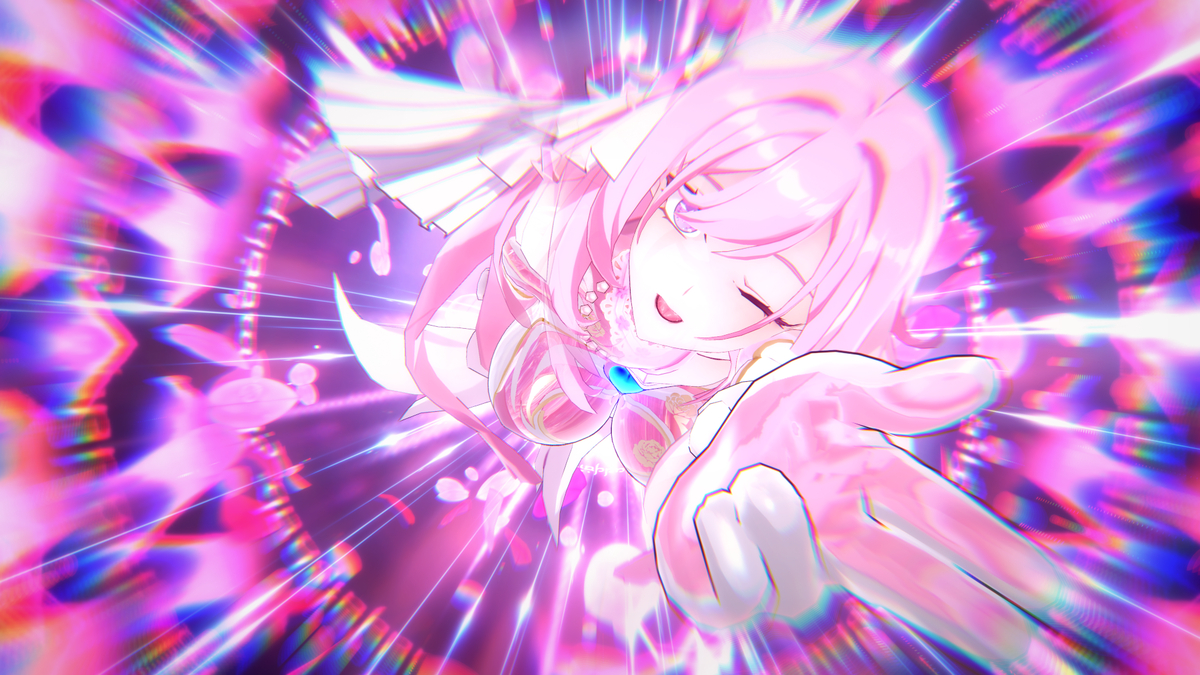 This is a pixiv picture whose title is 爱莉希雅/Elysia.