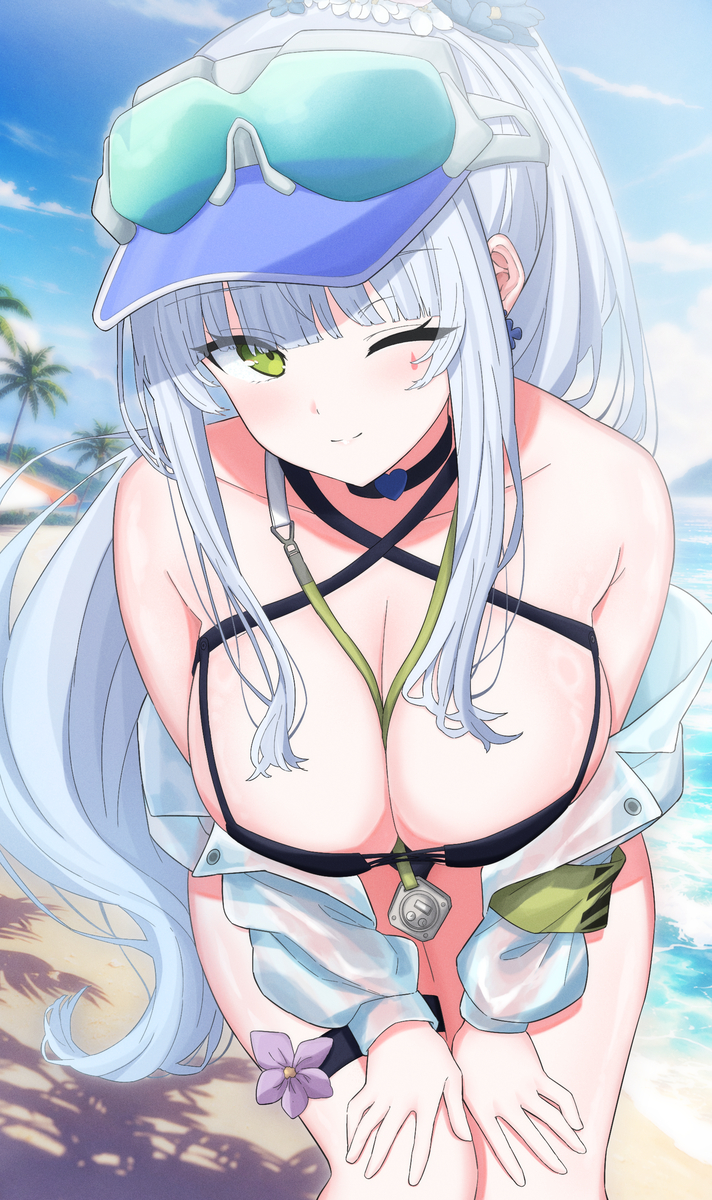 This is a pixiv picture whose title is 蒼き軌跡。水着クルカイ👙.