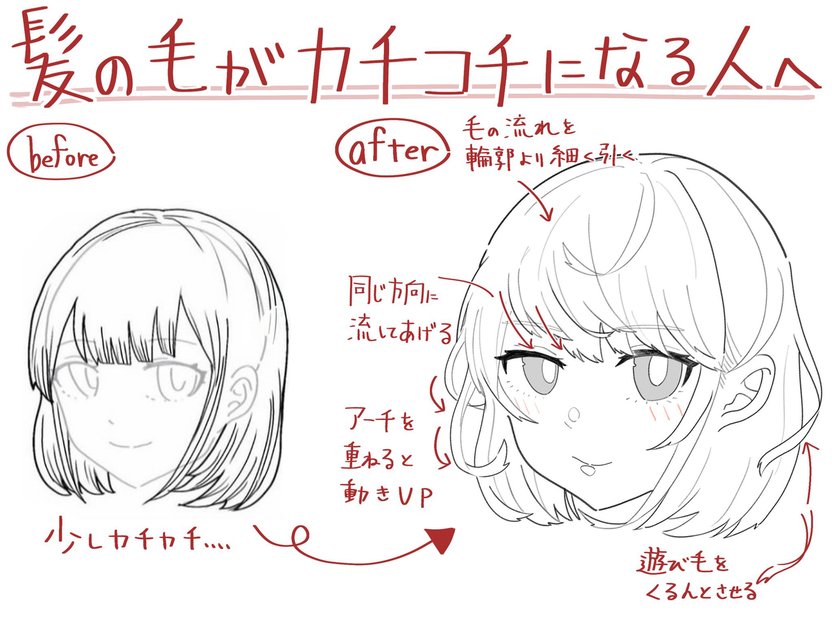 This is a pixiv picture whose title is 髪の毛がカチコチになる人へ.