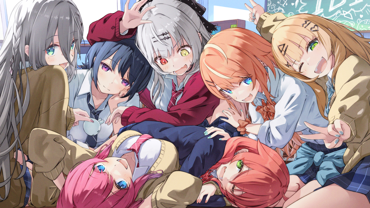 This is a pixiv picture whose title is 最強激カワ集団.zip.