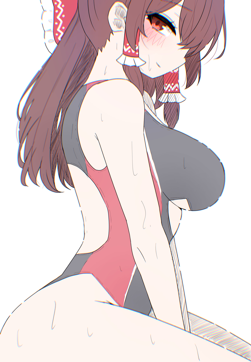 This is a pixiv picture whose title is 霊夢.