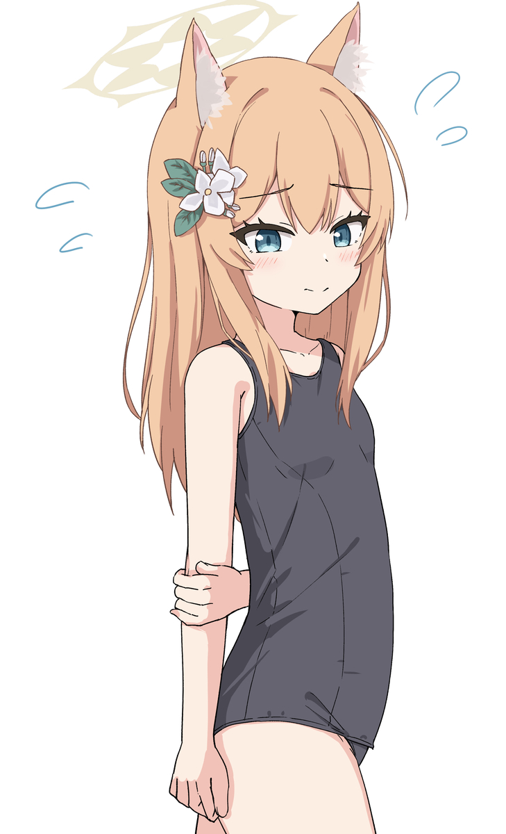 This is a pixiv picture whose title is スク水マリー.