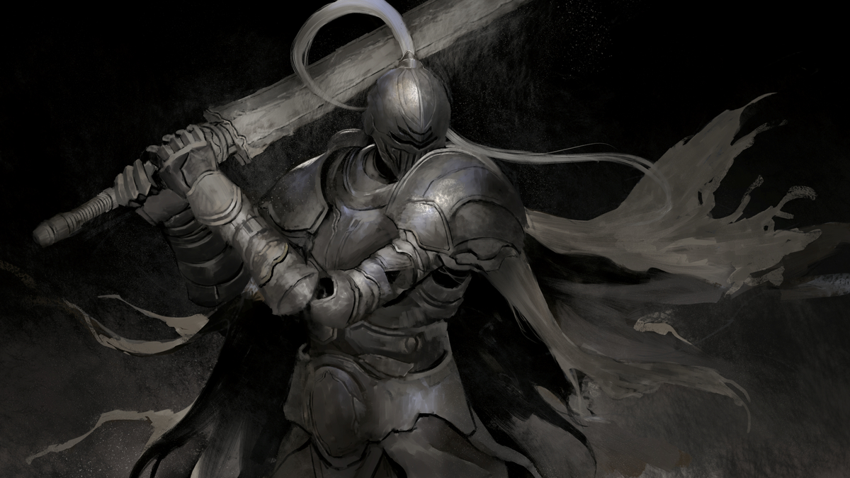 This is a pixiv picture whose title is Ashen Knight.